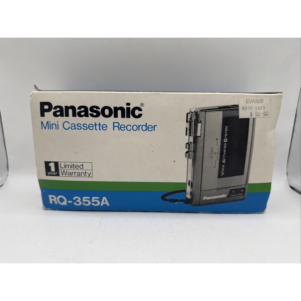 Panasonic Mini Cassette Recorder RQ-355A Voice Activated w/ Cord NEW Tested Work
